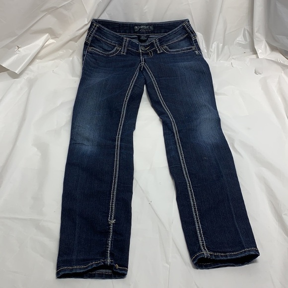 WOMEN’S Silver Blue Suki Jegging Low Rise Size 26 - Picture 1 of 13
